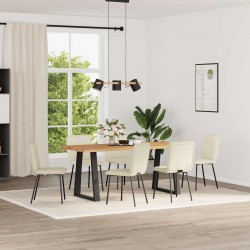 Sonata H Трапезни столове, 6 бр, кремави, кадифе - Scaune de dining