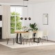 Sonata H Трапезни столове, 6 бр, кремави, кадифе