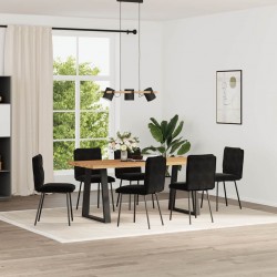Sonata H Трапезни столове, 6 бр, черни, кадифе - Scaune de dining