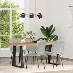 Sonata H Трапезни столове, 4 бр, светлосиви, кадифе - Scaune de dining
