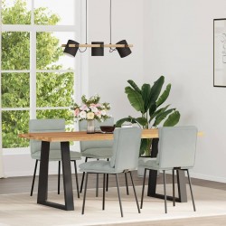 Sonata H Трапезни столове, 4 бр, светлосиви, кадифе - Scaune de dining