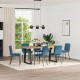Sonata H Трапезни столове, 6 бр, сини, кадифе