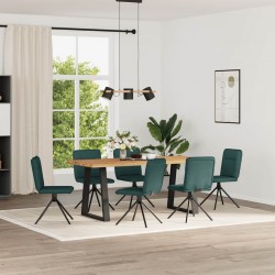 Sonata H Трапезни столове, 6 бр, тъмнозелени, текстил - Scaune de dining