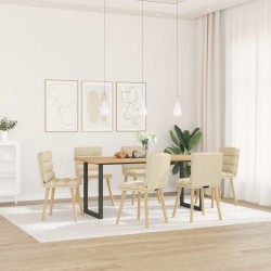 Sonata H Трапезни столове, 6 бр, кремави, плат - Scaune de dining