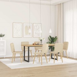 Sonata H Трапезни столове, 6 бр, кремави, плат - Scaune de dining