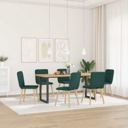 Sonata H Трапезни столове, 6 бр, тъмнозелени, текстил - Scaune de dining