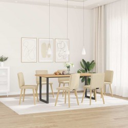 Sonata H Трапезни столове, 6 бр, кремави, плат - Scaune de dining