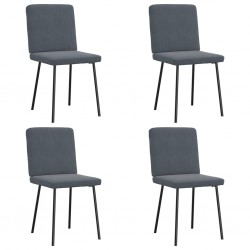 Sonata H Трапезни столове, 4 бр, тъмносиви, кадифе - Scaune de dining