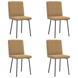 Sonata H Трапезни столове, 4 бр, кафяви, кадифе - Scaune de dining