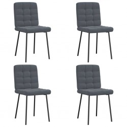 Sonata H Трапезни столове, 4 бр, тъмносиви, кадифе - Scaune de dining