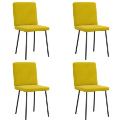 Sonata H Трапезни столове, 4 бр, жълти, кадифе - Scaune de dining