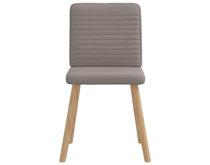 Sonata Scaune de sufragerie, 6 buc., gri taupe, material textil