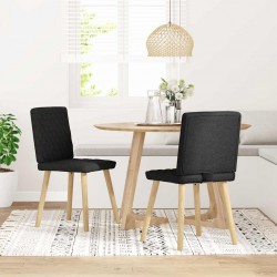 Sonata H Трапезни столове, 2 бр, черни, текстил - Scaune de dining