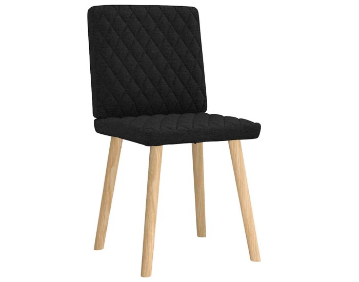 Sonata Scaune de bucătărie, 2 buc. negru, textil