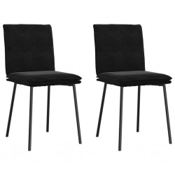 Sonata H Трапезни столове, 2 бр, черни, кадифе - Scaune de dining