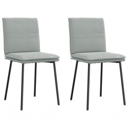 Sonata H Трапезни столове, 2 бр, светлосиви, кадифе - Scaune de dining