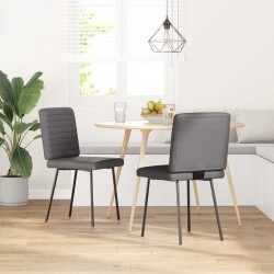 Sonata H Трапезни столове, 2 бр, сиви, изкуствена кожа - Scaune de dining