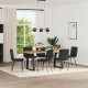 Sonata H Трапезни столове, 6 бр, черни, изкуствена кожа