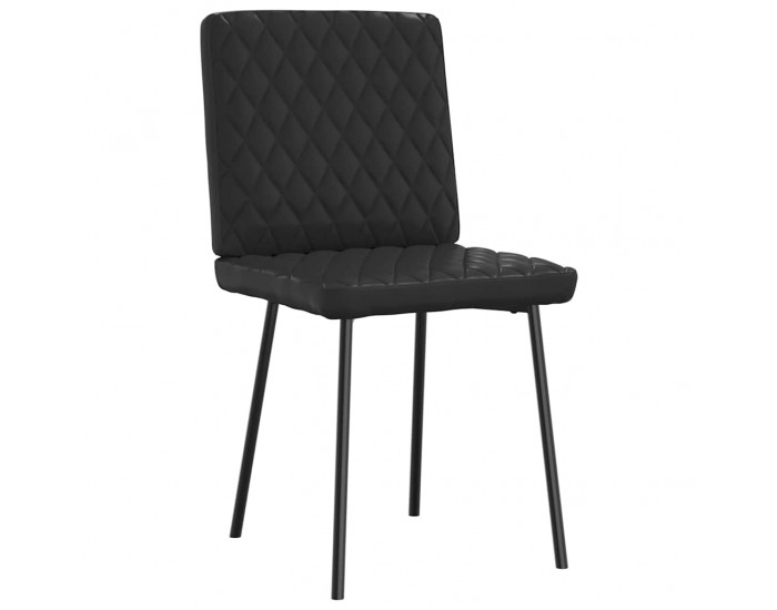 Sonata H Tрапезни столове, 4 бр, черни, изкуствена кожа