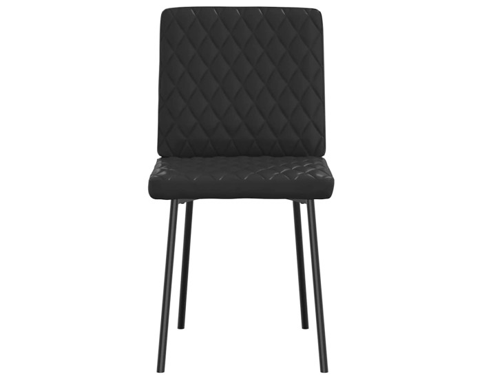 Sonata Scaune de sufragerie, 4 buc., negru, piele ecologică