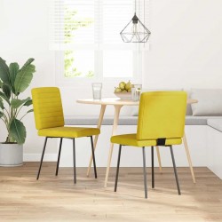 Sonata H Трапезни столове, 2 бр, жълти, кадифе - Scaune de dining