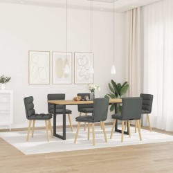 Sonata H Трапезни столове, 6 бр, тъмносиви, текстил - Scaune de dining