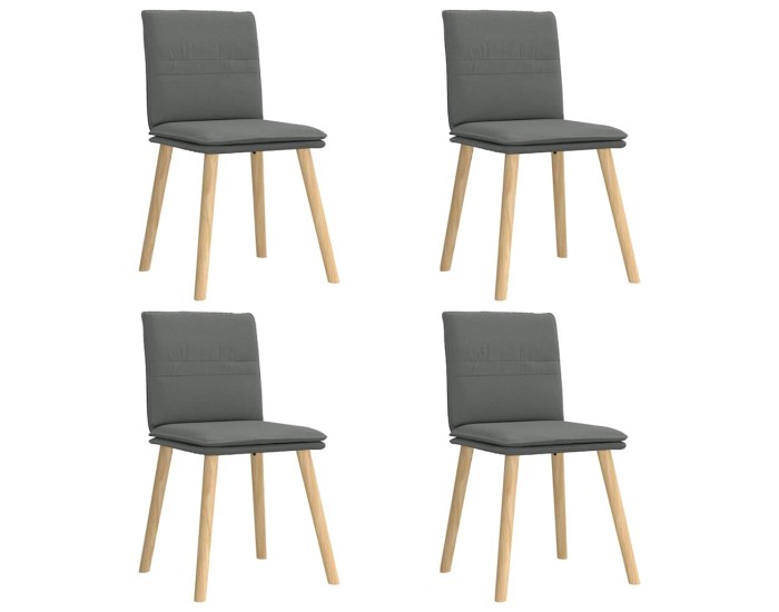 Sonata Scaune de bucătărie pivotante, 4 buc., gri închis, textil