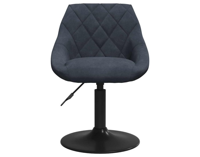 Sonata Scaune de sufragerie pivotante, 6 buc, gri închis, catifea