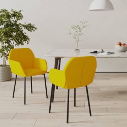 Sonata H Трапезни столове, 2 бр, жълти, кадифе - Scaune de dining