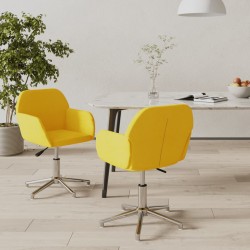 Sonata H Въртящи се трапезни столове, 2 бр, горчица, текстил - Scaune de dining