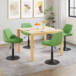 Sonata H Въртящи се трапезни столове, 4 бр, светлозелени, кадифе - Scaune de dining