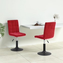 Sonata H Въртящи трапезни столове, 2 бр, виненочервени, кадифе - Scaune de dining