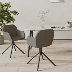Sonata H Въртящи се трапезни столове, 2 бр, тъмносиви, кадифе - Scaune de dining
