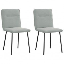 Sonata H Трапезни столове, 2 бр, светлосиви, кадифе - Scaune de dining