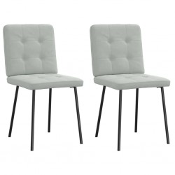 Sonata H Трапезни столове, 2 бр, светлосиви, кадифе - Scaune de dining