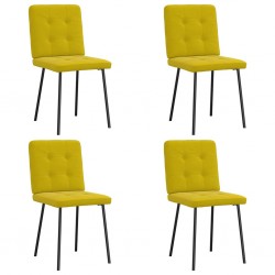 Sonata H Трапезни столове, 4 бр, жълти, кадифе - Scaune de dining