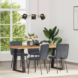 Sonata H Трапезни столове, 4 бр, тъмносиви, кадифе - Scaune de dining