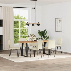 Sonata H Трапезни столове, 6 бр, кремави, кадифе - Scaune de dining