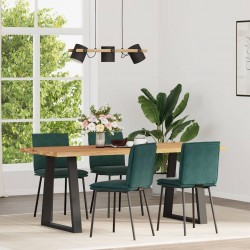 Sonata H Трапезни столове, 4 бр, тъмнозелени, кадифе - Scaune de dining