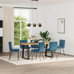 Sonata H Трапезни столове, 6 бр, сини, кадифе - Scaune de dining