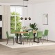 Sonata H Трапезни столове, 6 бр, светлозелени, кадифе