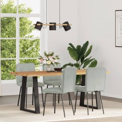 Sonata H Трапезни столове, 4 бр, светлосиви, кадифе - Scaune de dining
