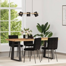 Sonata H Трапезни столове, 4 бр, черни, кадифе - Scaune de dining