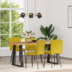 Sonata H Трапезни столове, 4 бр, жълти, кадифе - Scaune de dining