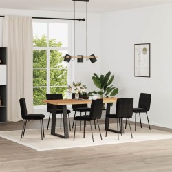 Sonata H Трапезни столове, 6 бр, черни, кадифе - Scaune de dining
