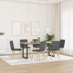 Sonata H Трапезни столове, 6 бр, тъмносиви, текстил - Scaune de dining