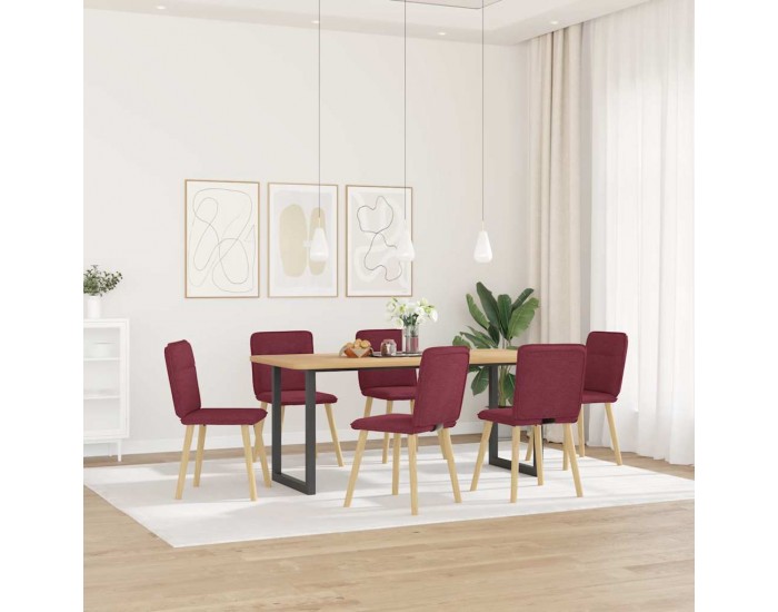 Sonata H Трапезни столове, 6 бр, виненочервени, плат
