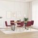 Sonata H Трапезни столове, 6 бр, виненочервени, плат