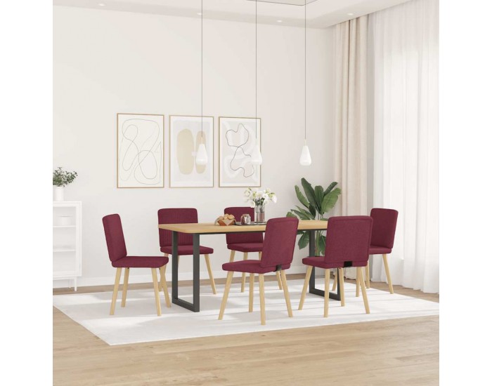Sonata H Трапезни столове, 6 бр, виненочервени, плат