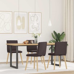 Sonata H Трапезни столове, 4 бр, тъмнокафяви, текстил - Scaune de dining